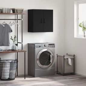 Wall Cabinet Black Engineered Wood Medium Wall Cabinet