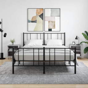 Bedside Cabinet Set of 2 Grey Sonoma Engineered wood, I...