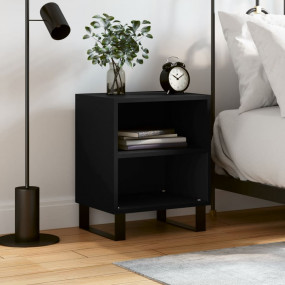 Bedside Cabinet Black Engineered wood Medium Bedside Ca...