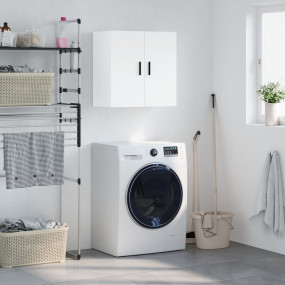 Wall Cabinet White Engineered Wood 23.6x12.2x23.6 in Wa...
