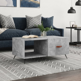 Coffee Table Concrete grey Engineered wood Medium Coffe...