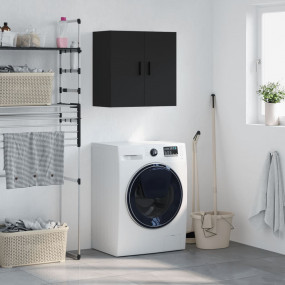 Wall Cabinet Black Engineered wood 23.6x12.2x23.6 in Wa...
