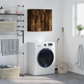 Wall Cabinet Smoked Oak Engineered Wood Medium Wall Cab...