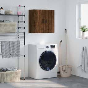 Wall Cabinet Brown Oak Engineered Wood Medium Wall Cabi...