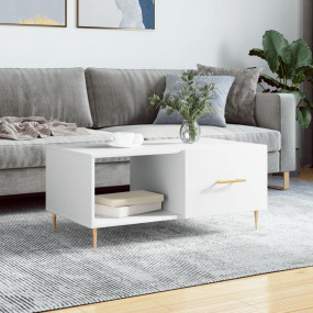 Coffee Table White Engineered wood, Iron Medium Coffee ...