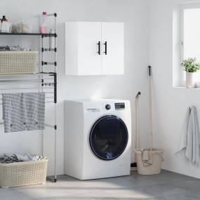 Wall Cabinet White Engineered wood 23.6x12.2x23.6 in Ca...