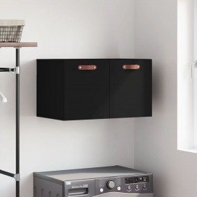 Wall Cabinet Black Engineered wood Medium Wall Cabinet