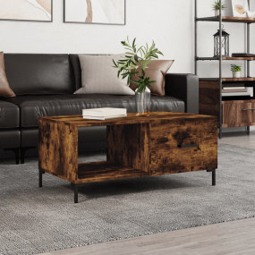 Coffee Table Smoked oak Made from engineered wood and i...