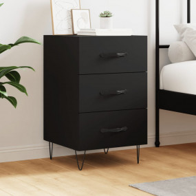 Bedside Cabinet Black Engineered wood Medium Bedside Ca...