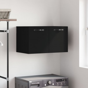 Wall Cabinet Black Engineered wood Medium Wall Cabinet