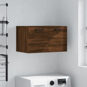 Wall Cabinet Brown Oak Engineered Wood Medium Modern St...