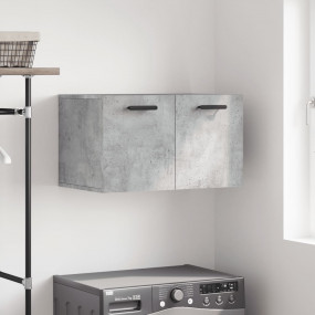 Wall Cabinet Concrete Gray Engineered Wood Medium Wall ...