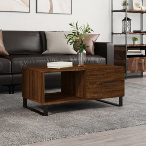 Coffee Table Brown Oak Engineered wood, iron Medium Cof...