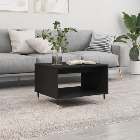 Coffee Table Black Engineered Wood Medium Coffee Table