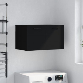Wall Cabinet Black Engineered wood Medium Wall Cabinet