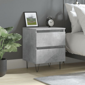 Bedside Cabinet Concrete grey Engineered wood Medium