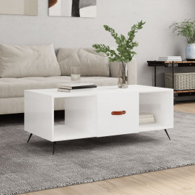 Coffee Table High gloss white Engineered wood, iron