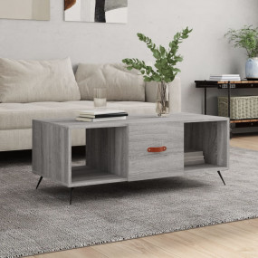 Coffee Table Gray Sonoma Engineered Wood, Iron Medium