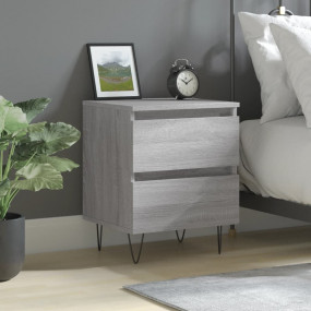 Bedside Cabinet Grey Sonoma Engineered wood Small Bedsi...