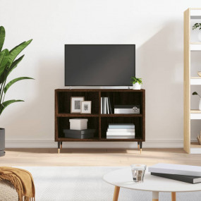 TV Cabinet Brown Oak Engineered Wood Standard TV Cabine...