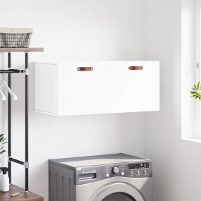 Wall Cabinet High gloss white Engineered wood Wall Cabi...