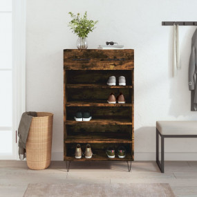 Shoe Cabinet Smoked Oak Engineered wood, metal, aluminu...