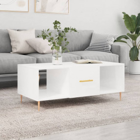 Coffee Table High gloss white Engineered wood Medium Co...