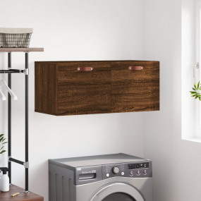 Wall Cabinet Brown oak Engineered wood Medium Wall Cabi...