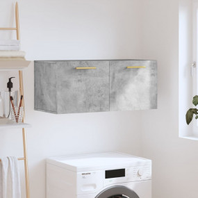Wall Cabinet Concrete Grey Engineered Wood Medium Wall ...