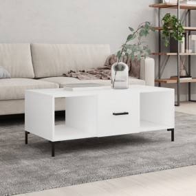 Coffee Table White Engineered wood, Iron Medium Coffee ...