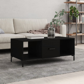 Coffee Table Black Engineered wood, iron 40.2x19.7x15.7...