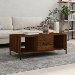 Coffee Table Brown oak Engineered wood, iron Medium Cof...