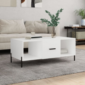 Coffee Table White Engineered wood Medium Rectangular M...