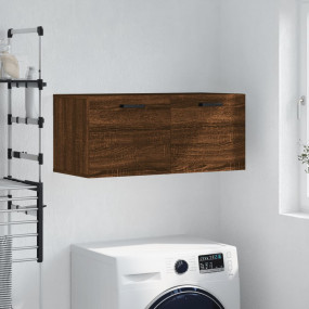 Wall Cabinet Brown Oak Engineered wood Medium Wall Cabi...