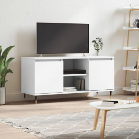 TV Cabinet White Engineered wood, iron Medium TV Cabine...