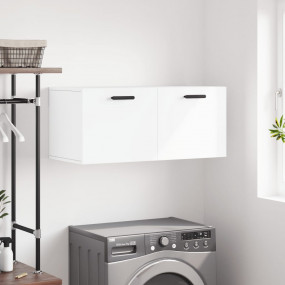 Wall Cabinet White Engineered Wood Medium Wall Cabinet