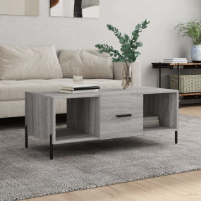 Coffee Table Grey Sonoma Engineered Wood Medium Storage