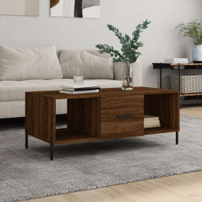 Coffee Table Brown Oak Engineered Wood Medium Coffee Ta...