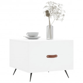 Coffee Table White Engineered wood 19.7x19.7 in Coffee ...