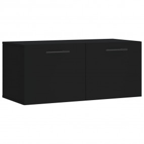 Wall Cabinet Black Engineered wood Medium Wall Cabinet