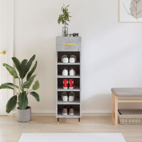 Shoe Cabinet Concrete grey Engineered wood, iron, alumi...