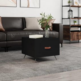 Coffee Table Black Engineered wood Durable Coffee Table...