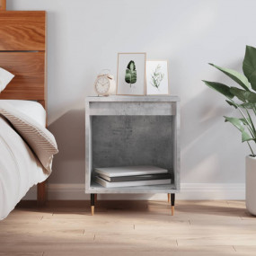 Bedside Cabinet Concrete Grey Engineered wood, Metal Me...
