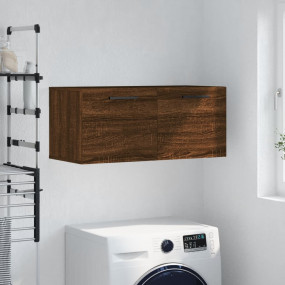 Wall Cabinet Brown oak Engineered wood Medium Wall Cabi...