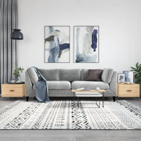 Coffee Table Set of 2 Sonoma oak Engineered wood, iron ...