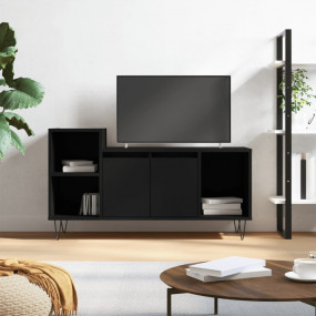 TV Cabinet Black Engineered wood, metal Medium TV Cabin...