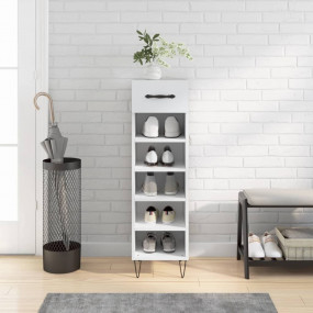 Shoe Cabinet White Engineered wood, iron, aluminum allo...
