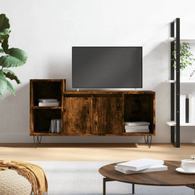TV Cabinet Smoked Oak Engineered Wood 39.4 in x 13.8 in...