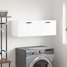 Wall Cabinet High gloss white Engineered wood Medium Wa...