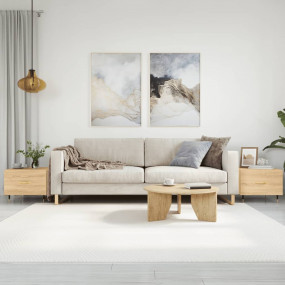 Coffee Table Set of 2 Sonoma oak Engineered wood, Iron